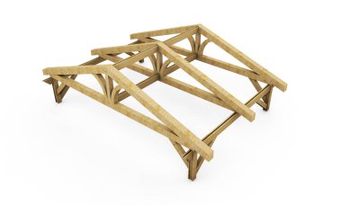 beyaz zemin üzerinde bir çatı ilerleme illüstrasyon