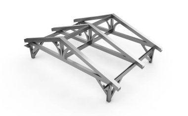 beyaz zemin üzerinde bir çatı ilerleme illüstrasyon