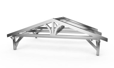 beyaz zemin üzerinde bir çatı ilerleme illüstrasyon