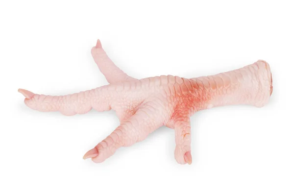 Beyaz Arka Planda Pençeleri Olan Çiğ Tavuk Bacakları — Stok fotoğraf