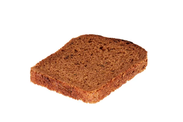Žitný Plátek Chleba Bílém Pozadí — Stock fotografie