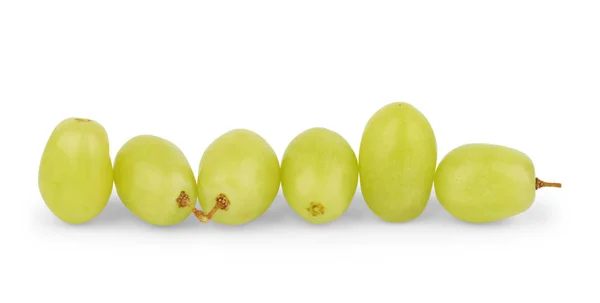 Witte Druiven Een Witte Achtergrond — Stockfoto
