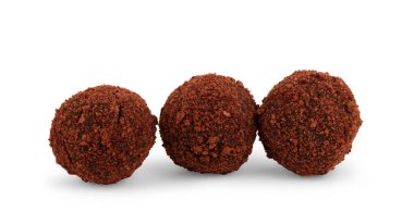 Beyaz arkaplanda çikolata şekeri