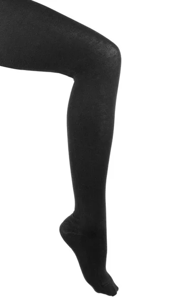 白色背景紧身裤女性腿 — 图库照片