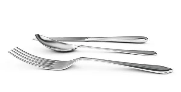 Rendering Fork White Background — Stock Photo, Image