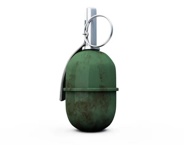 Renderowania Ręki Realistyczny Granat Bomby — Zdjęcie stockowe