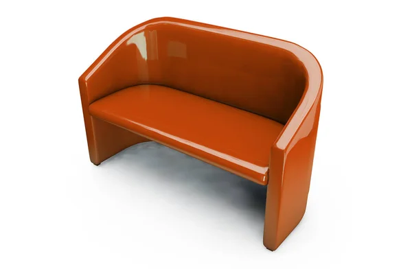 Sofa Biru Pada Latar Belakang Putih Render — Stok Foto