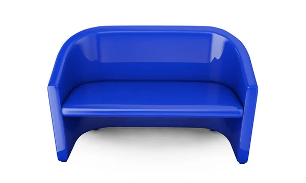 Blue Sofa White Background Render — Stock Photo, Image