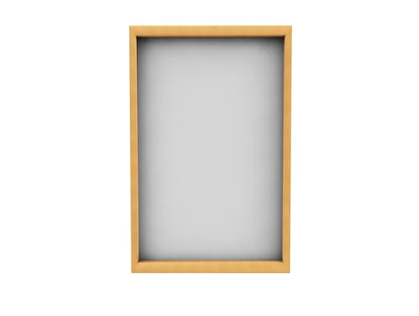 Houten Uithangbord Keten Witte Achtergrond Render Geïsoleerd — Stockfoto