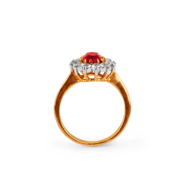 Jewellery Ring Isolated White Background — Stock Photo, Image