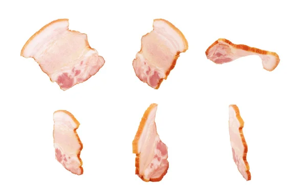 Jamon 熏火腿 干腌肉或火腿切片 剪切路径为每个 — 图库照片