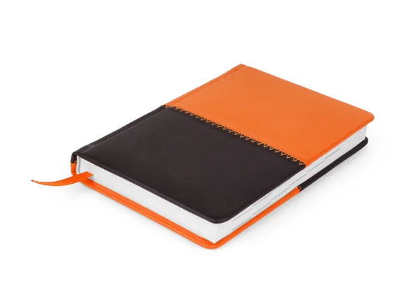 Colección Cuaderno Espiral Naranja Aislado Sobre Fondo Blanco —  Fotos de Stock