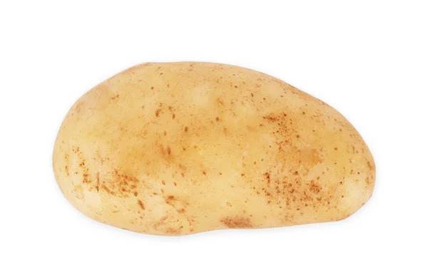 Изолированный Картофель Вырезать Сырые Овощи Картофеля Изолированы Белом Фоне Обрезкой — стоковое фото