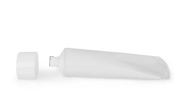 歯磨き粉やクリームは 白い背景で隔離の管 — ストック写真