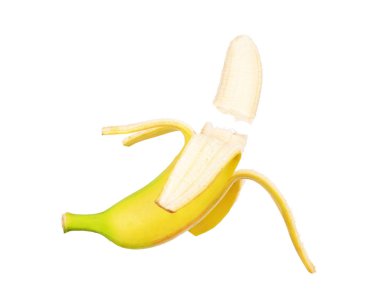 muz beyaz zemin üzerine açık