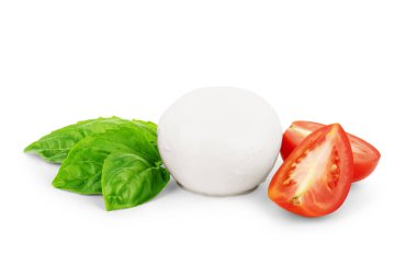 Mozzarella kiraz domates ve fesleğen, kırpma yolu dahil