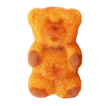 Beyaz zemin üzerinde bir ayı deseni şeklinde bisküvi