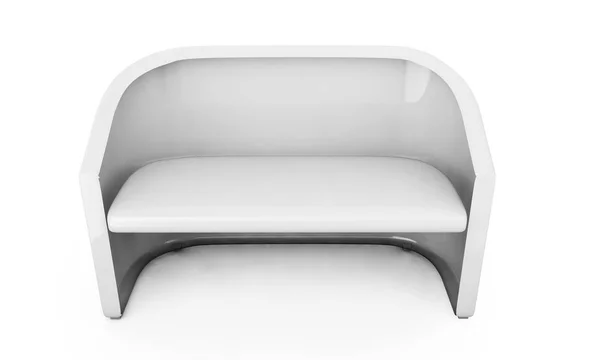 Sofa Biru Pada Latar Belakang Putih Render — Stok Foto