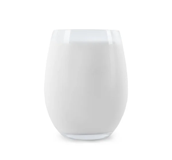 Beyaz Üzerine Izole Edilmiş Bir Bardak Süt — Stok fotoğraf
