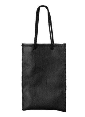 Siyah çanta üzerinde beyaz izole