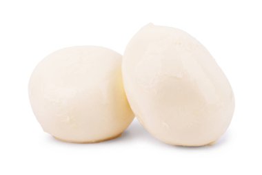 beyaz zemin üzerine İtalyan taze mozzarella