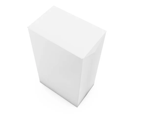 Cubo Branco Fundo Estúdio Parede Renderização — Fotografia de Stock