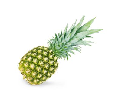 Beyaz arka planda olgun ananas