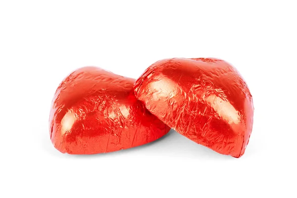 Blank Candy Valentine Corações Isolados Fundo Branco — Fotografia de Stock