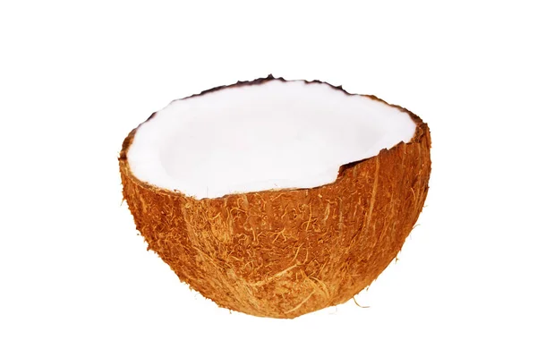 Coconut Cut Half Isolated White Background — Stock Photo, Image