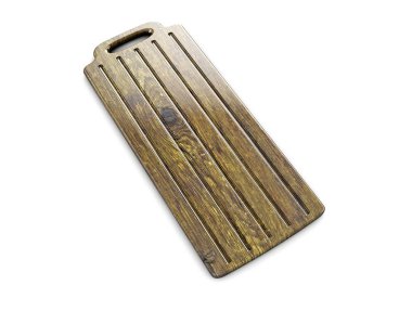 Beyaz arka plan üzerinde 3d render izole ahşap kesme tahtası