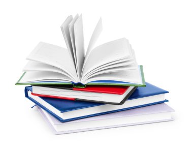 Beyaz bir arka plan üzerine bloknot