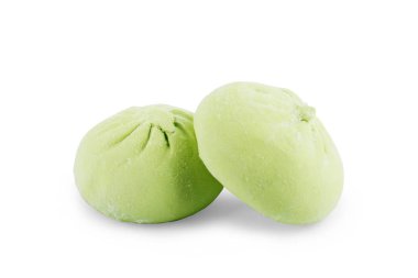 Hıngel izole kırpma yolu ile beyaz arka plan üzerinde yaprak maydanoz ile bir daire üzerinde