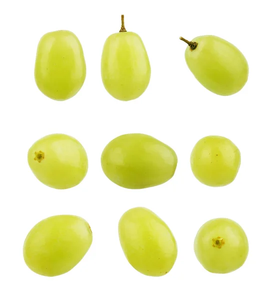 一套葡萄浆果在白色背景 — 图库照片
