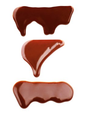 Erimiş beyaz zemin üzerine damlama çikolata ayarla