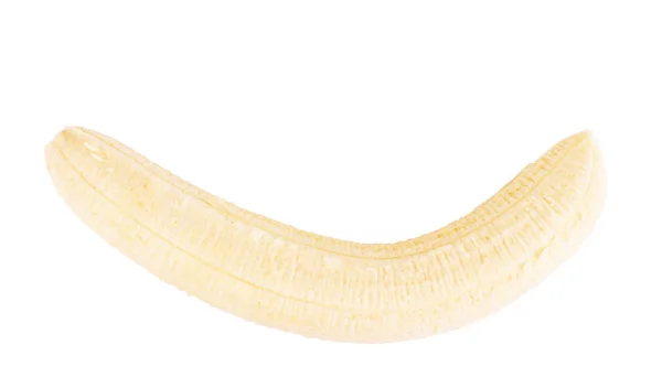 Яскравий Органічний Жовтий Банан Білому Тлі — стокове фото