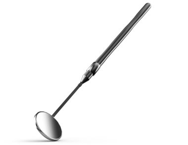 Beyaz arka plan üzerinde izole profesyonel diş hekimi araçları. 3D çizim.