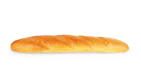 Frisch Gebackenes Französisches Baguette Auf Weißem Hintergrund — Stockfoto