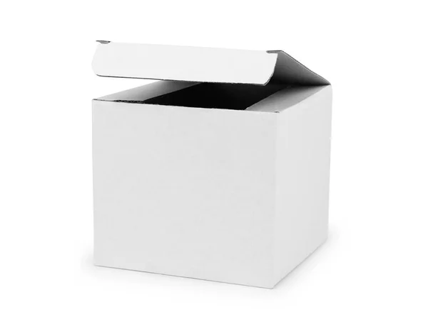Beyaz Arkaplanda Beyaz Kutuyu — Stok fotoğraf