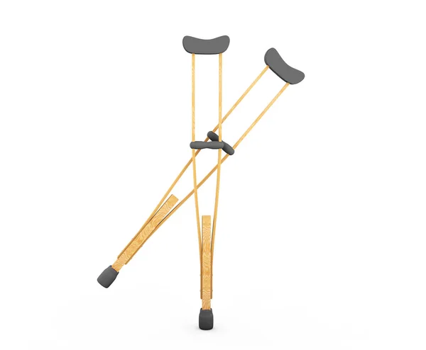 Illustration Pair Crutches Orthopedic Equipment White Background — Stock Photo, Image