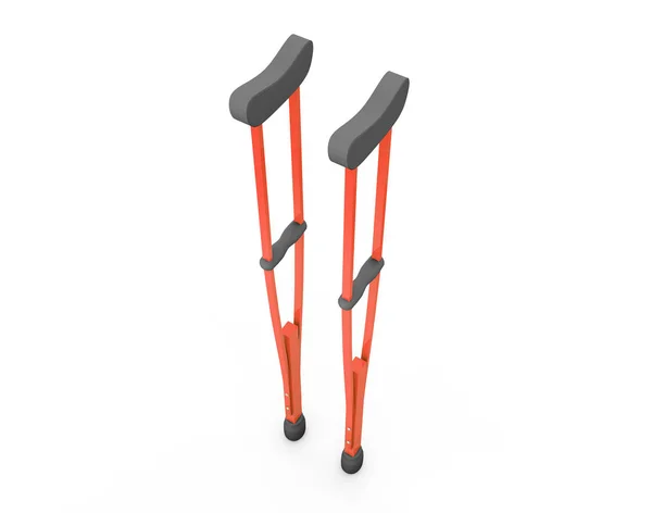 Illustration Par Kryckor Ortopedisk Utrustning Vit Bakgrund — Stockfoto
