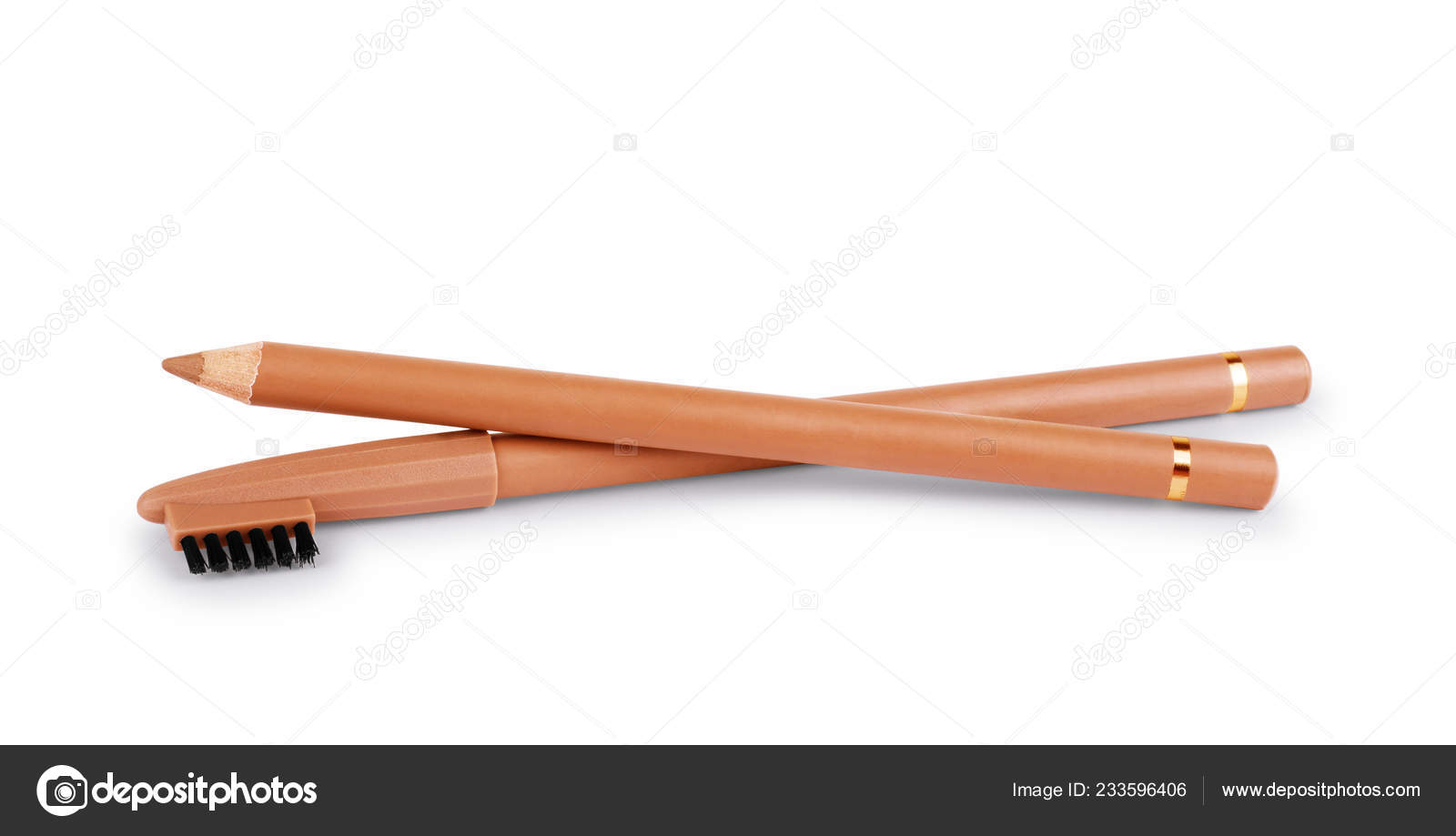 Brown Eyebrow Pencil White Background Stock Photo C Vadarshop