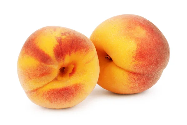 Ripe Juicy Peaches White Background — Stock Photo, Image