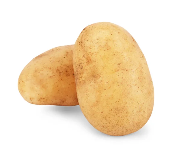 Frische Kartoffeln Auf Weißem Hintergrund — Stockfoto