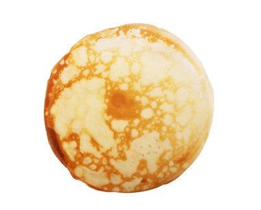 Beyaz zemin üzerinde bir ince gözleme