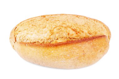 Beyaz bir arka planda kepekli ekmek