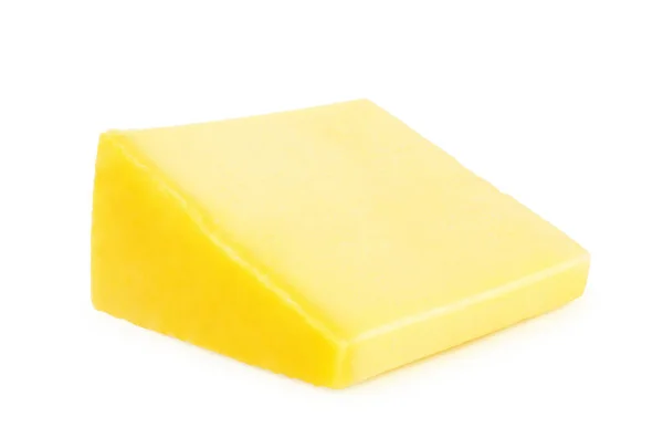 Stück Käse Isoliert — Stockfoto