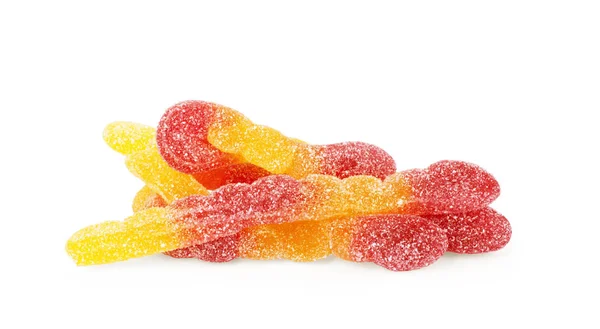 Gummy Worms Candy White Background — Stock Photo, Image