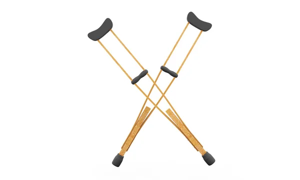 Illustration Pair Crutches Orthopedic Equipment White Background — Stock Photo, Image