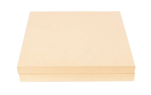 Grande Scatola Cartone Marrone Sfondo Bianco — Foto Stock
