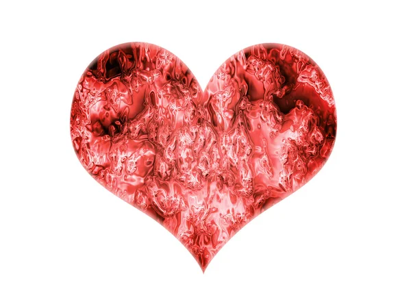 Червоне Серце Над Білим Ілюстрація Рендеринга — стокове фото